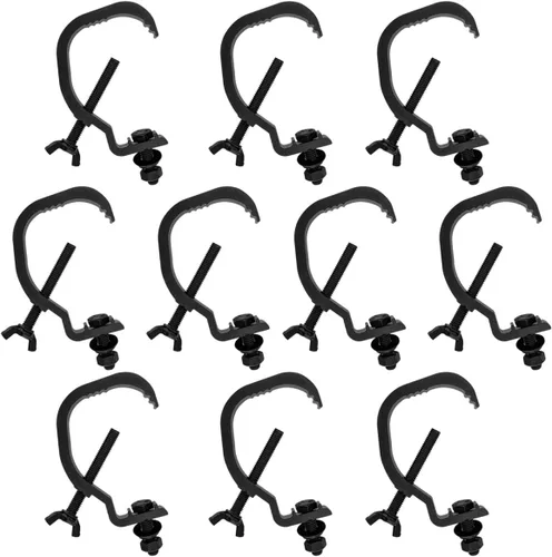 Vista 7 de Paquete de 10 abrazaderas de iluminación de escenario resistentes, abrazaderas de aleación de aluminio de capacidad de carga de 45 libras, ajuste