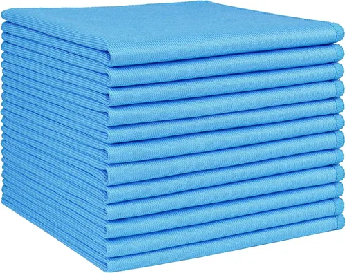 Vista 10 de HOMEXCEL Paños de limpieza de microfibra de vidrio, paquete de 6 unidades, sin pelusa, paño de limpieza mágico de microfibra reutilizable para Azul
