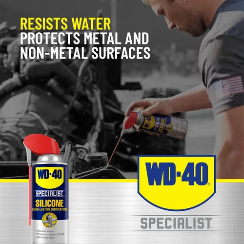 Vista 7 de WD-40 Specialist Lubricante de silicona con spray de pajilla inteligente de dos maneras, paquete doble, 11 OZ