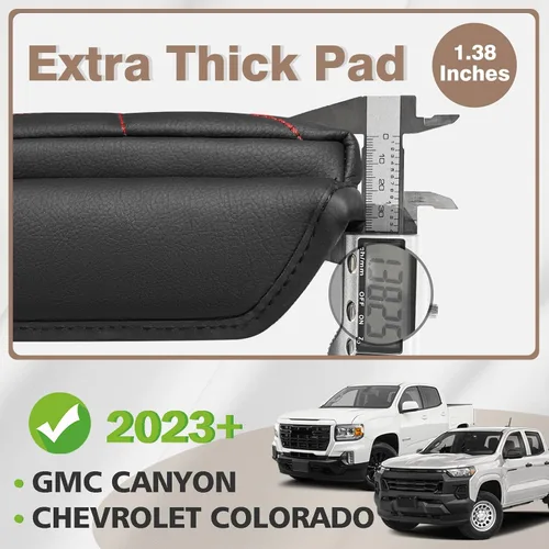 Vista 247 de Muslogy Funda para reposabrazos de consola central apta para Chevy Silverado/Tahoe y GMC Sierra/Yukon 2007-2013, cómoda almohadilla