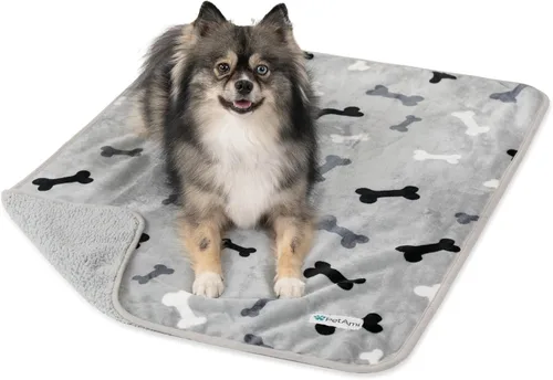 Vista 38 de PetAmi Manta impermeable para perros y gatos, a prueba de orina, reversible, forro polar suave, lavable, 24 x 32 pulgadas, color beige