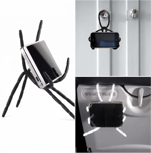 Vista 3 de Soporte universal multifunción portátil de araña flexible para iPhone Samsung Google Pixel Soporte para teléfono celular Smartphones Tablets