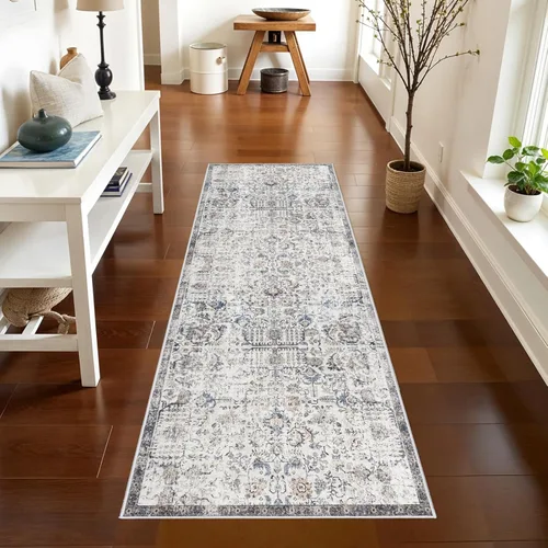 Vista 29 de Alfombra de Pasillo Lavable - Alfombras de Cocina de 2'6"x12' con Respaldo Antideslizante, Alfombras de Casa de Campo para Interiores para Sala