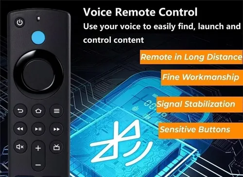 Vista 2 de Control remoto de repuesto apto para Fire Stick 2ª generación, 3ª generación, Lite, 4K, 4K MAX, Fire Cube 1ª generación, 2ª generación, 3ª