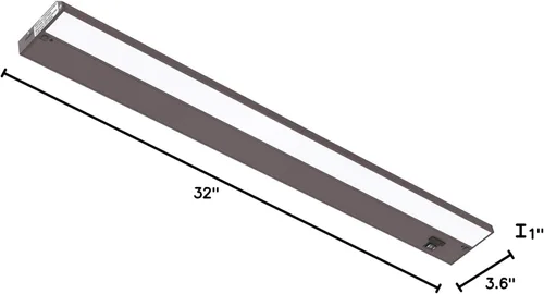 Vista 9 de Luz LED GetInLight, regulable, con certificación ETL, para debajo de los armarios, con 3 niveles de color: blanco cálido 2,700 K, blanco suave 3,000