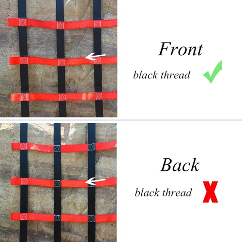 Vista 4 de Red de escalada para niños, red de escalada para exteriores, escalera de seguridad, red de poliéster ninja, escalera de cuerda de carga ninja