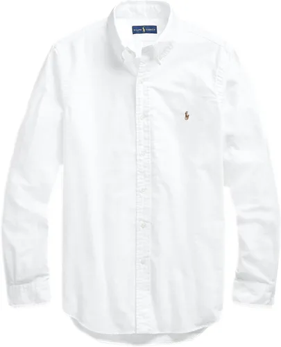 Vista 44 de POLO RALPH LAUREN Men's Classic Fit Plaid Oxford Shirt Blanco básico