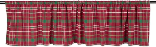 Vista 12 de DII Colección Cenefa de ventana, 100% algodón, preencogido, lavable a máquina, bolsillo para barra de cortina de 2 pulgadas, panel individual