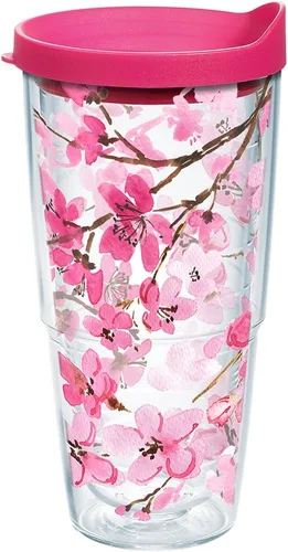 Vista 18 de Tervis - Taza transparente para café con tapa y diseño de cerezo japonés, 16 onzas