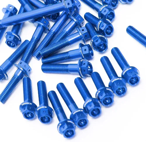 Vista 26 de MC Motoparts Race Spec Kit de pernos de motor cabeza HEX M6 compatible con XJ6 Diversion/F 2009-2016 13 14 15 16 (azul)