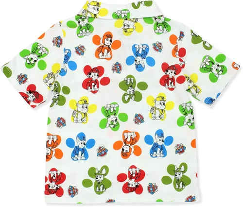 Vista 3 de Camiseta polo de manga corta con cuello y estampado de pata de la Patrulla Canina