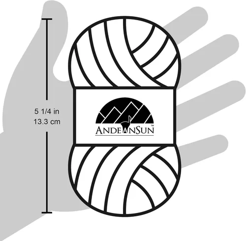 Vista 6 de 3 ovillos de lana de alpaca UMAYO para tejer al crochet y con agujas, 150 gramos, #2, #3 y #5