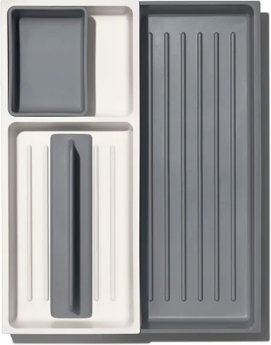 Vista 11 de OXO Cajón Good Grips, organizador grande de herramientas de cocina expandible, color blanco