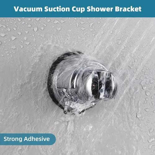 Vista 3 de iFealClear Soporte de cabezal de ducha con ventosa al vacío, soporte de cabezal de ducha de mano extraíble, soporte rociador de cabezal de ducha