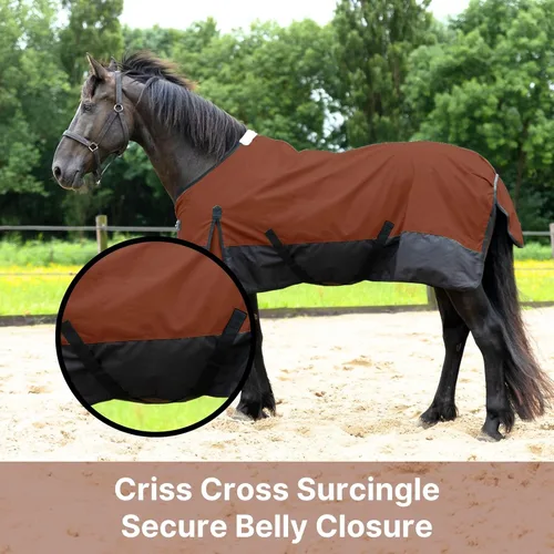 Vista 3 de Resistance 1200 Denier Ligero Sin Relleno Resistente al Agua Transpirable Caballo Lluvia Hoja