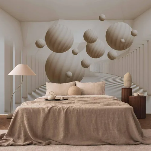 Vista 5 de artgeist Mural de pared abstracto 3D, 77 x 55 pulgadas, papel tapiz autoadhesivo autoadhesivo extraíble de gran tamaño para decoración de pared, #01