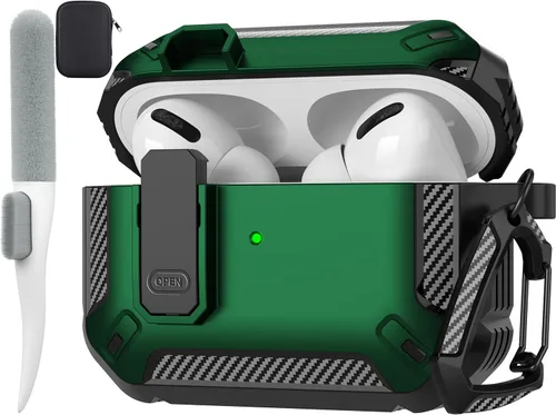 Vista 44 de Maxjoy Funda para AirPods Pro de 2ª/1ª generación con cerradura, funda protectora para AirPods Pro 2 con llavero compatible con Apple AirPod Pro2