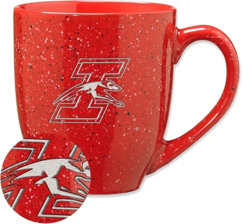 Vista 238 de Rico Industries NCAA Saint Joseph's (PA) Hawks Logo Principal Color Marrón 16 oz Logotipo del Equipo de Color Láser Grabado en Cerámica Moteada Taza