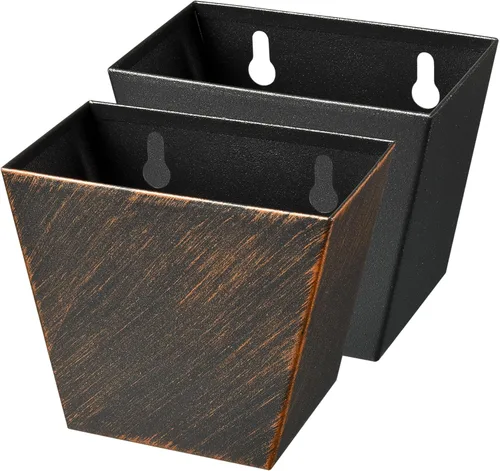 Vista 13 de Colector de tapa de cerveza de bronce antiguo Cubo de tapa de botella montado en la pared Cubo de drenaje al aire libre inoxidable estrecho