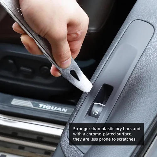 Vista 5 de Herramienta de extracción de doble cabeza 4140, herramienta de extracción de molduras, herramienta de extracción, kit de herramientas de extracción