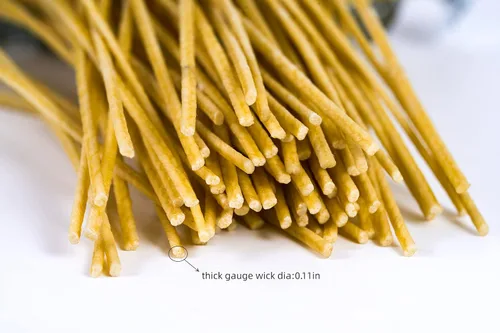 Vista 5 de Mecha para velas, mechas preenceradas con cera de abejas 100%, mechas de vela de 12 pulgadas para hacer velas. (12 pulgadas)