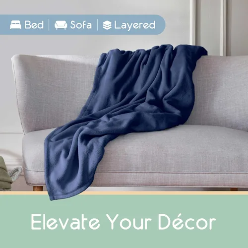 Vista 7 de Vellux Manta de Microforro Polar Tamaño King - Comodidad para Todas las Estaciones, Manta Súper Suave y Ligera para Cama, Sofá, Sillón o Viajes