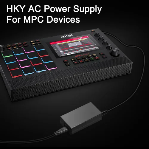 Vista 2 de HKY Cargador adaptador de CA de 19V 3.42A para Akai Force, MPC X, One, Live II, centro de producción de música independiente táctil, Live II 2