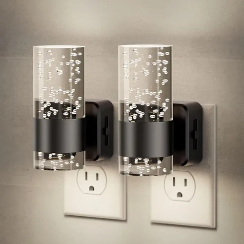 Vista 24 de JandCase Luz nocturna, luces nocturnas enchufables a la pared, luz nocturna LED de 3000 K con brillo ajustable de 0 a 100 lúmenes, luz nocturna