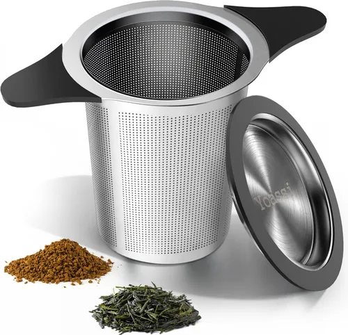 Vista 10 de Yoassi Infusores de té para té suelto, coladores de té de malla extrafina, infusor de té de hojas sueltas de acero inoxidable 18/8 difusores de té