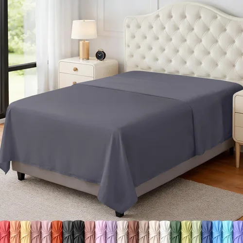 Vista 52 de Utopia Bedding Sábana encimera – Tela de microfibra cepillada suave – Sábana superior resistente al encogimiento y a la decoloración – Fácil cuidado