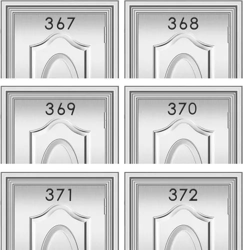 Vista 3 de Números de buzón autoadhesivos, calcomanías de número de dirección de puerta para oficina, efecto 3D elevado, cromado