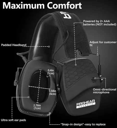 Vista 6 de PROHEAR Orejeras de tiro 030 con almohadillas de gel