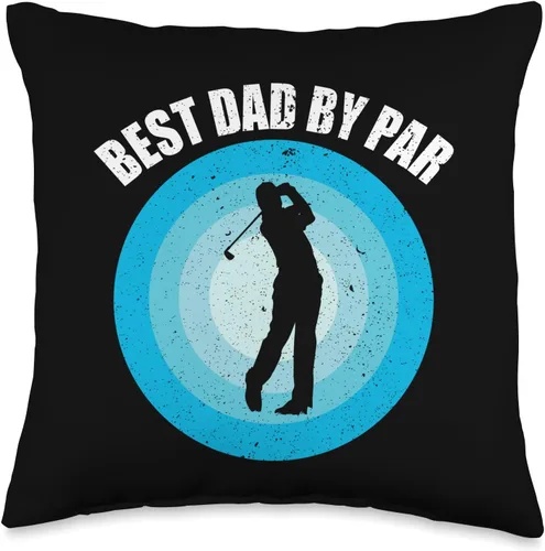 Retro Best Dad By Par Shirt As Golf Best Dad By Par Gifts Throw Pillow