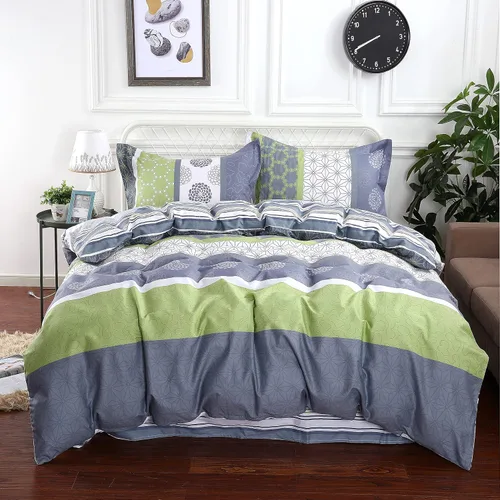 Vista 6 de Swanson Beddings Serene - Juego de cama de 2 piezas, 100% algodón, funda de edredón y una funda de almohada (tamaño individual)