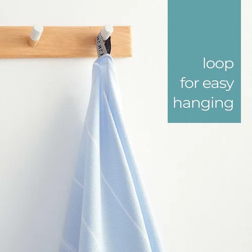 Vista 127 de Cacala Toallas de cocina 100% algodón turco, altamente absorbentes, suaves, de secado rápido, con lazo para colgar, para gimnasio, yoga, baño