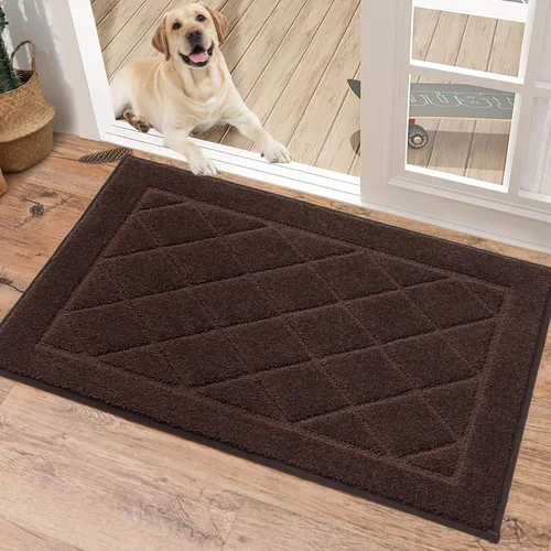 Vista 42 de BEQHAUSE Tapete Atrapa Suciedad para Puerta de 20" x 32", Tapete Antideslizante para Entrada Lavable, Tapete para Puerta para Perros Resistente a