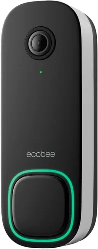 Vista 2 de ecobee Wired Smart Doorbell Camera with 1-Year Smart Security Plus Subscription – HD Video, Night Vision, Motion Alerts, Two-Way Audio, Smart Home