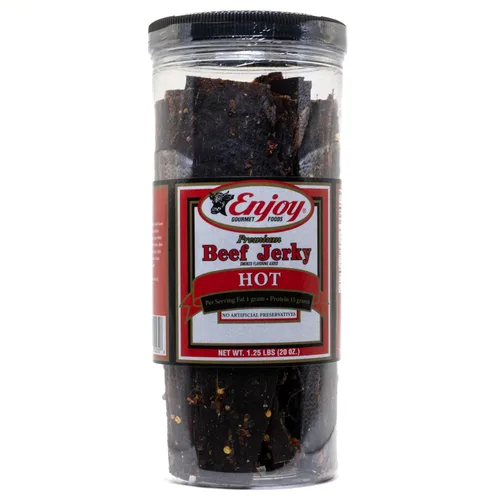Vista 17 de Enjoy Black Beef Jerky de 16 onzas (paquete de 1) Estilo tradicional Alto en proteínas Bajo en grasa Cero grasa trans Sin conservantes