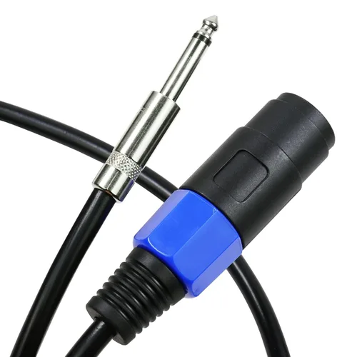 Vista 3 de HBU Paquete de 1 cable Speakon hembra de 3.3 pies a macho de 1/4 pulgadas, 1 paquete de conector de conector SpeakON de audio profesional de 3.3 ft