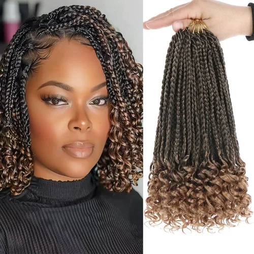Vista 42 de Xtrend Paquete de 6 extensiones de cabello sintético de ganchillo de 10 pulgadas, sin nudos, sin nudos, 3 extensiones de cabello sintético bohemio