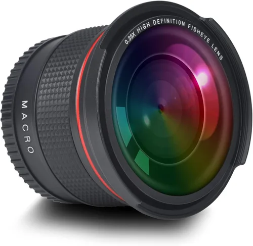 Vista 7 de 52mm 0.35x Lente gran angular de pescar para cámaras Nikon D5100 D5200 D5300 D5500 D3000 D3100 D3200 D3300 D3400 D3500 D7000 D7100 DSLR