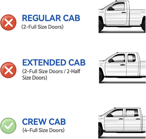 Vista 3 de Viseras de ventana y protectores contra la lluvia para 2007-2013 Chevy Silverado/GMC Sierra 1500/Avalanche Crew Cab, viseras de ventilación