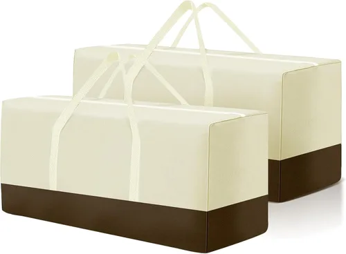 Vista 10 de Bolsa de almacenamiento para cojines impermeable para patio al aire libre, extra grande, bolsa de almacenamiento para muebles con asas y cremallera