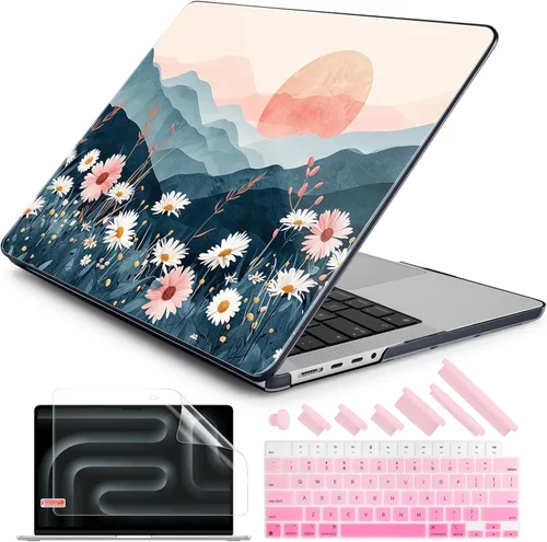 Vista 15 de DONGKE Funda para M5 MacBook Pro de 14 pulgadas 2025 2024-2021 M4 M3 M2 M1, cubierta de carcasa dura de plástico compatible con A3434 A3112 A3401