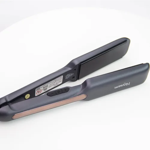 Vista 7 de Heysam Plancha de pelo profesional, plancha ancha y rizadora 2 en 1, plancha plana de cerámica portátil de doble voltaje de 1.6 pulgadas