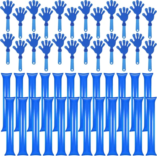 48 piezas de ruidos incluyen 24 palillos de mano, 24 palitos de trueno, creadores de ruido de animación para eventos deportivos, juegos de fútbol