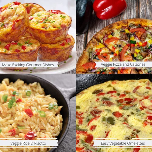 Vista 5 de It's Delish, mezcla de pimientos rojos y verdes secos deshidratados, recipiente reutilizable jumbo de 16 onzas (1 libra), copos de pimiento mixto a