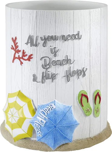 Vista 15 de Avanti Linens - Funda para caja de pañuelos, decoración de baño inspirada en la playa (colección Beach Mode)