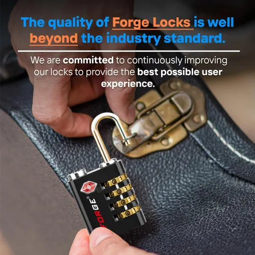 Vista 7 de Forge Doble apertura cerradura de acceso con llave o combinación, utiliza la llave para recuperar código si se olvida, cerraduras aprobadas por