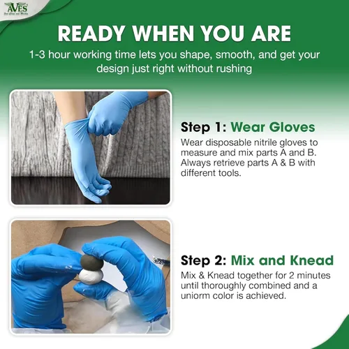 Vista 3 de Aves Apoxie Sculpt - Compuesto de modelado de 2 partes (A y B) - 1/4 libra, blanco